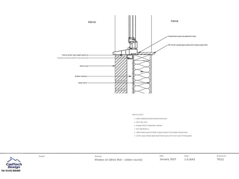 Window Head Detail in Brick Wall Drawing - Houseplansdirect