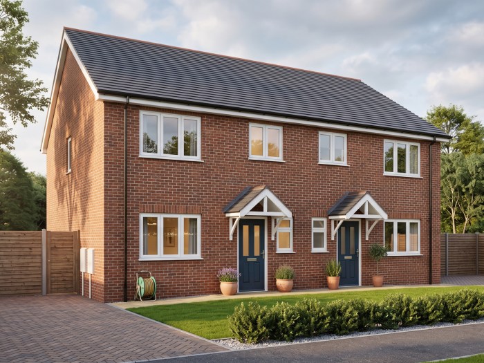 three bedroom semi detached house design
