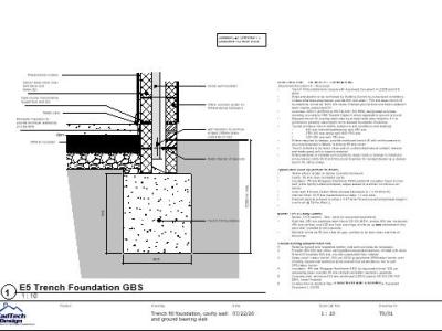 TR-01 – Trench Fill Foundation, Cavity Wall and Ground-Bearing Slab