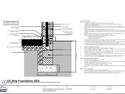 TR-02 – Strip Foundation, Cavity Wall and Ground-Bearing Slab