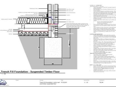 TR-04 – Trench Fill Foundation, Cavity Wall and Suspended Timber Floor