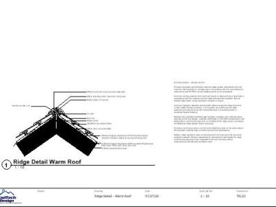 TR-23 – Ridge Detail: Pitched Warm Roof