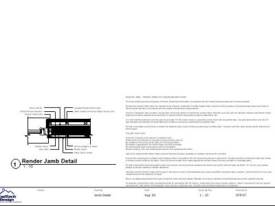 Timber frame window jamb detail with cavity barrier and sealing